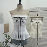Real Shoot Hottie Tset Lady Summer Lace Lace T-Shirt With Bra Strap Short Vest Strap 8828