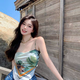 Suspension Vest Woman Inside And Outside Wearing Summer Vintage Back Ins Hot Girl Belly Fuze Bra Blouse