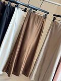 Autumn And Winter Thickened State Slid Fishtail Dress Mid-Length 2025 New High-Waist A-Word Half-Body Skirt
