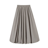 2025 Spring And Summer New High-Rise Retro Skinny Thigh Skirt Lantern Skirt Mid-Length A-Word Skirt