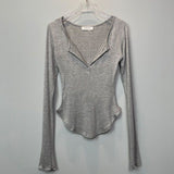 Stylish And Sexy Half-Open Brion Bosom Femininity Comfortable Long Sleeve T-Shirt