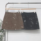 2025 Winter Dress Nails Flashing Shiny Half-Dress High Waist Thin A Word Anti-Walking Bag Hip Skirt 8585