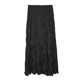 Long-Long Crumbilled Skirt Women's Dance Dress Korean High Temperature Folding Folded Skirt Flowing Folding Skirt