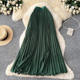 Wave Hem Wave Point Hundred Fold Skirt Half Skirt Women 2026 Spring New Tight Waist A Word Long Fishtail Skirt