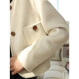 Exquisite Retro Niche High-End Short Coat Women's Autumn And Winter Fashionable Loose Ocean Gas Thin Small Man's Hair On The Top