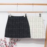 Physical Shop Recommended Autumn And Winter Coarse Flowers Of The Semi-Body Skirt High Waist Thin Anti-Walking A Word Ass Short Skirt 8893