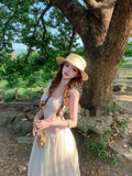 Lace Dew With Dress Woman Gentle Holiday Dress Temperament Sexy Seaside Holiday Dress