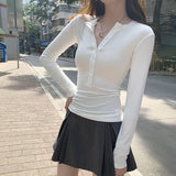 2026 Early Spring Shopping Mall Henry Collar Long-Sleeved Bottom Shirt Women Spring And Autumn Winter New Hot Girl T-Shirt Inside