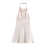 Autumn 2025 New Women's Fashion Sexy Hot Babes Silk Stanty Dress 9106331
